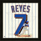 Jose Reyes, Mets representation of the player's jersey Framed Memorabilia