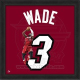 Dwyane Wade, Heat photographic representation of the player's jersey Framed Memorabilia