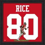 Jerry Rice, 49ers photographic representation of the player's jersey Framed Memorabilia