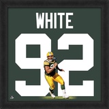 Reggie White, Packers photographic representation of the player's jersey Framed Memorabilia