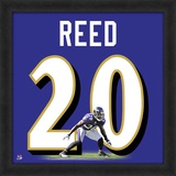 Ed Reed, Ravens representation of the player's jersey Framed Memorabilia