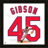 Bob Gibson, Cardinals representation of the player's jersey Framed Memorabilia