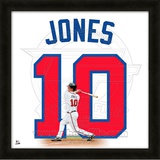 Chipper Jones, Braves representation of the player's jersey Framed Memorabilia