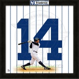 Curtis Granderson, Yankees representation of the player's jersey Framed Memorabilia