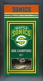 Seattle Sonics Framed Championship Banner Framed Memorabilia