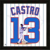 Starlin Castro, Cubs representation of the player's jersey Framed Memorabilia