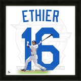 Andre Ethier, Dodgers representation of the player's jersey Framed Memorabilia