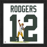 Aaron Rodgers, Packers representation of the player's jersey Framed Memorabilia