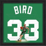 Larry Bird, Celtics photographic representation of the player's jersey Framed Memorabilia