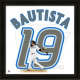 Jose Bautista, Blue Jays representation of the player's jersey Framed Memorabilia