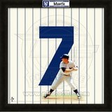 Mickey Mantle, Yankees representation of the player's jersey Framed Memorabilia
