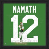 Joe Namath, Jets photographic representation of the player's jersey Framed Memorabilia