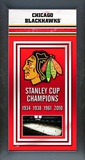 Chicago Blackhawks Framed Championship Banner Framed Memorabilia