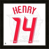 Thierry Henry, Red Bulls  representation of the player's jersey Framed Memorabilia