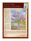 Letter from Vincent: Pink Peach Tree in Blossom Impressão giclée por Vincent van Gogh Letter from Vincent: Pink Peach Tree in Blossom Impressão giclée por Vincent van Gogh