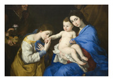 The Holy Family with Saints Anne and Catherine of Alexandria Posters by Jusepe de Ribera