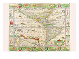 The Americas at the Time of Columbus Prited in 1658 Kunstdrucke von Nicolas Visscher