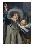 Young Man and Woman in an Inn ("Yonker Ramp and His Sweetheart"), 1623 Kunstdrucke von Frans Hals