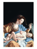 Madonna with Sleeping Christ Child Plakater af Artemisia Gentileschi