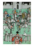 Medieval Tournament Melee and Jousting Prints by Ludwig Van Eyb