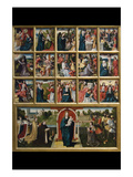 Fifteen Mysteries and the Virgin of the Rosary Poster von Goswyn van der Weyden