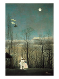 Carnival Evening Poster par Henri Rousseau