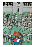 Medieval Tournament Melee and Jousting Prints by Ludwig Van Eyb