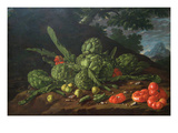 Still Life with Artichokes, Tomatoes in Landscape Prints by Luis Egidio Melendez