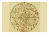 Celestial Map of the Mythological Heavens with Zodiacal Characters Posters by Sir John Flamsteed