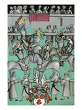 Medieval Tournament Melee and Jousting Print by Ludwig Van Eyb