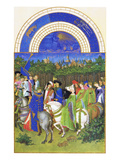 Le Tres Riches Heures Du Duc De Berry - May Posters par Paul Herman & Jean Limbourg