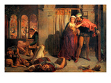 Eve of Saint Agnes; Flight of Madeleine and Porphyro During the Drunkenness Attending the Revelry Poster von William Holman Hunt