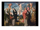 The Crucifixion with Donors and Saints Peter and Margaret, Prints by Cornelis Engebretsch