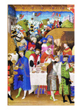 Le Tres Riches Heures Du Duc De Berry - January Prints by Paul Herman & Jean Limbourg