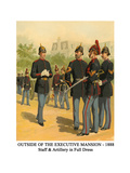 Outside of the Executive Mansion - 1888 - Staff and Artillery in Full Dress Poster by Henry Alexander Ogden