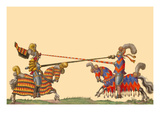 Lances at the Thrust Between Knights Posters par Hector Mair Paulus