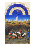 Le Tres Riches Heures Du Duc De Berry - December Poster by Paul Herman & Jean Limbourg