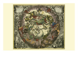 Haemisphaerium Sceno Graphicum Australe Kunstdruck von Andreas Cellarius