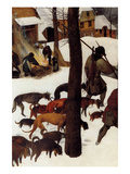 Hunters in the Snow - Detail Photo by Pieter Breughel the Elder