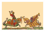 Lances at the Thrust Between Knights Affiches par Hector Mair Paulus