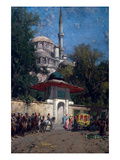 The Mosque of Sultan Achmet, Constantinople Posters par Alberto Pasini