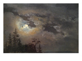 A Cloud and Landscape Study by Moonlight Photo by Johan Christian Clausen Dahl