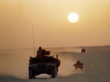 Saudi Arabia Army U.S Forces Mech. Equipment Kuwait Crisis Photographic Print by John Gaps III