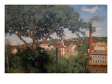 The Factory Village Print by Julian Alden Weir