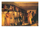 Phidias Showing the Frieze of the Parthenon to His Friends Posters by Sir Lawrence Alma-Tadema