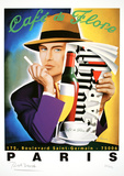 Cafe De Flore Collectable Print by Razzia 