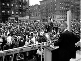 Malcolm X Harlem Rally Photographie par  Anonymous