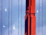 Golden Gate Bridge Sailboats Photographic Print by Ben Margot