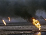 Kuwait Oil Fire Photographic Print by  Anonymous