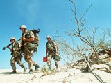 U.S. Marines Desert March Photographic Print by Dave Martin